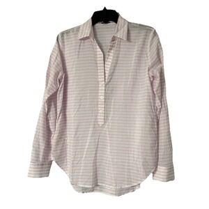 NWT Ann Taylor Womens Long Sleeve Button Silk Blend Top Blouse Shirt Size Small